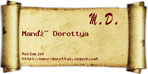 Manó Dorottya névjegykártya