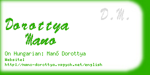 dorottya mano business card