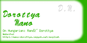 dorottya mano business card